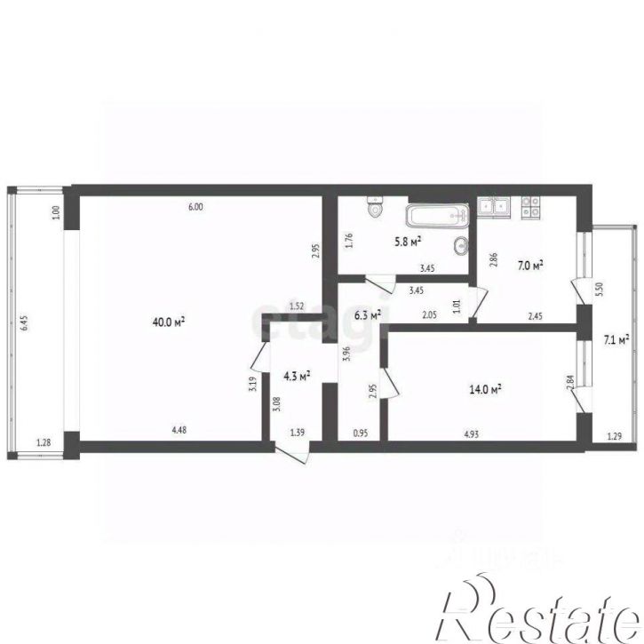 2-комн квартира Чистая улица, 37,  д. 37