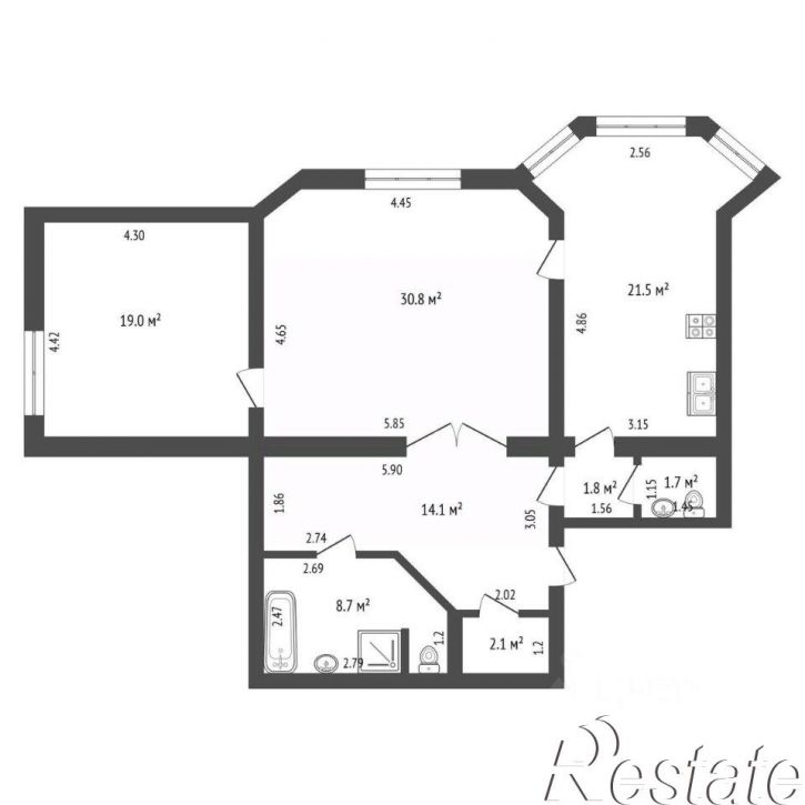 2-комн квартира улица Ленина, 215,  д. 215