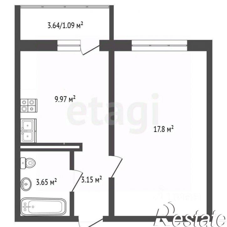 1-комн квартира улица Ленина, 243,  д. 243