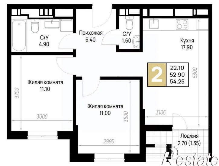2-комн квартира в новом доме улица Ленина, 148,  д. 148