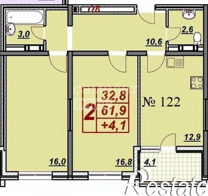 2-комн квартира улица Лермонтова, 118А,  д. 118А