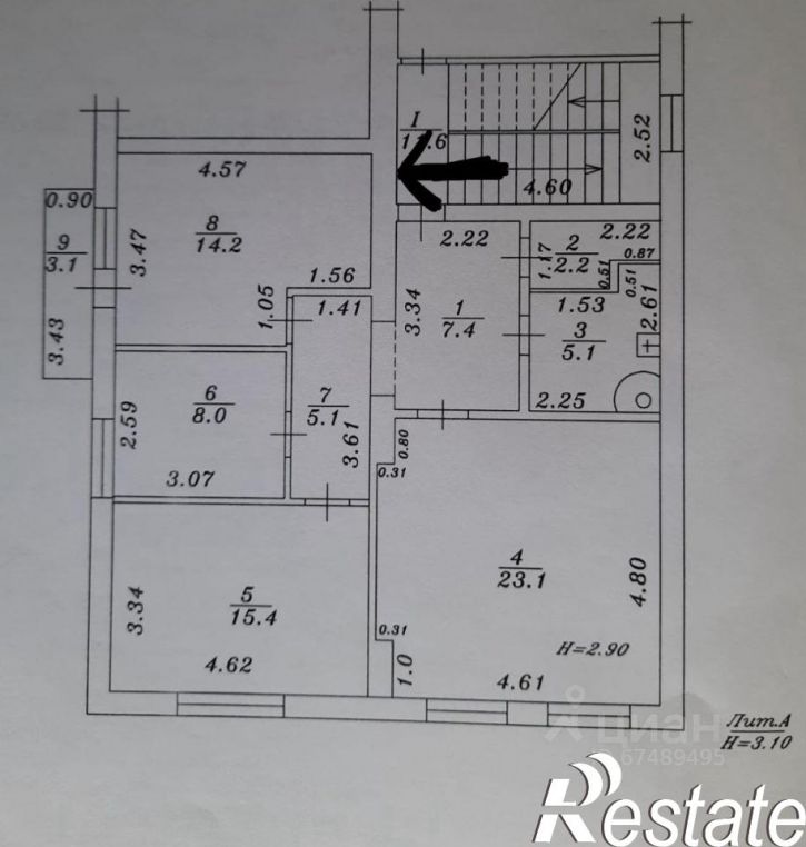 3-комн квартира Спортивная улица, 37А,  д. 37А