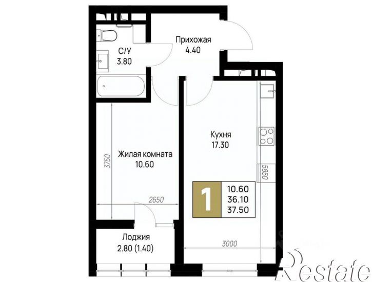 1-комн квартира в новом доме улица Ленина, 148,  д. 148