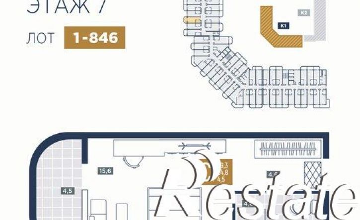 1-комн квартира в новом доме Пионерский проспект, 32Г,  д. 32Г