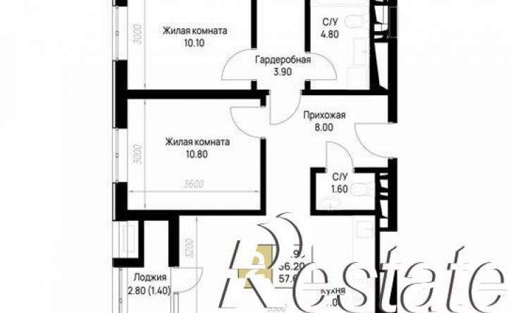 2-комн квартира в новом доме улица Ленина, 160,  д. 160