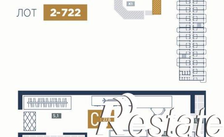 1-комн квартира в новом доме Пионерский проспект, 32Г,  д. 32Г