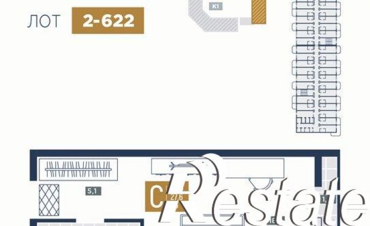 1-комн квартира в новом доме Пионерский проспект, 32Г,  д. 32Г