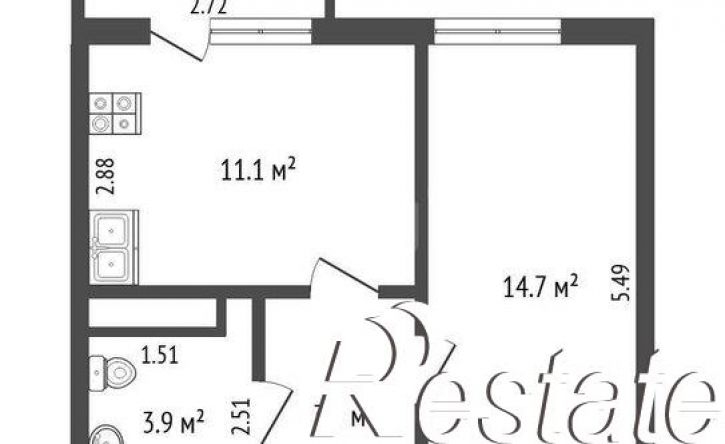 1-комн квартира Анапское шоссе, 6 к2,  д. 6 к2
