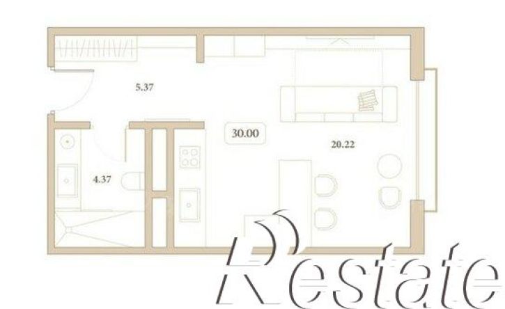1-комн квартира улица Толстого, 26,  д. 26